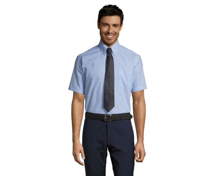 CHEMISE MC BRISBANE REGULAR BLEU CIEL