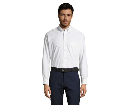 CHEMISE ML BOSTON REGULAR BLANC