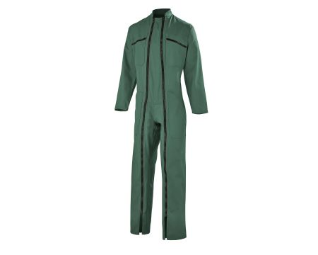 COMBINAISON 2ZIP POLYESTER/COTON VERT US