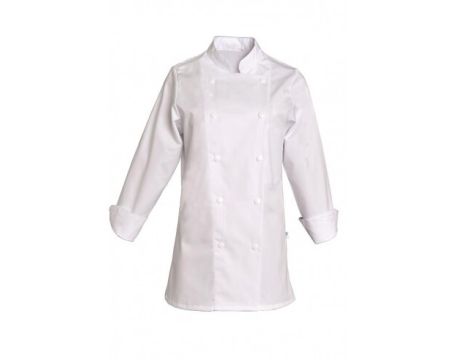 VESTE DE CUISINE ML 50%COTON/50%POLYESTER BLANC