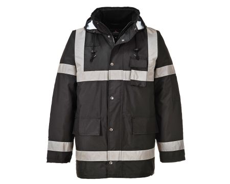 PARKA IONA LITE S433 NOIR + BANDES RETRO