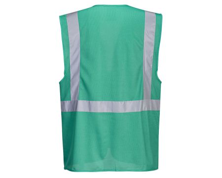 GILET POCHE IONA VERT+BANDE
