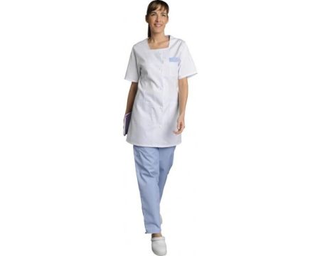 BLOUSE MC MARINA PC BLANC